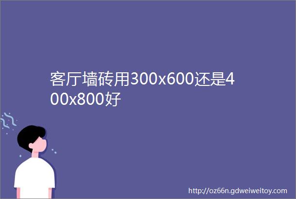 客厅墙砖用300x600还是400x800好